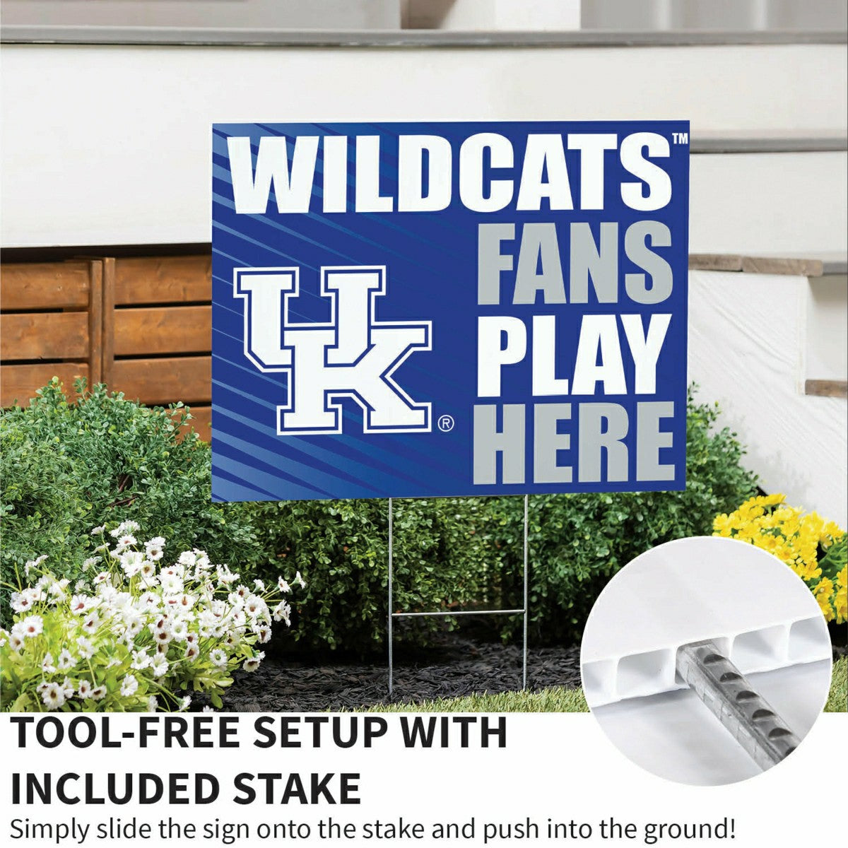 University of Kentucky Coroplast Yard Sign "Fans Play Here" - Collegiate Home