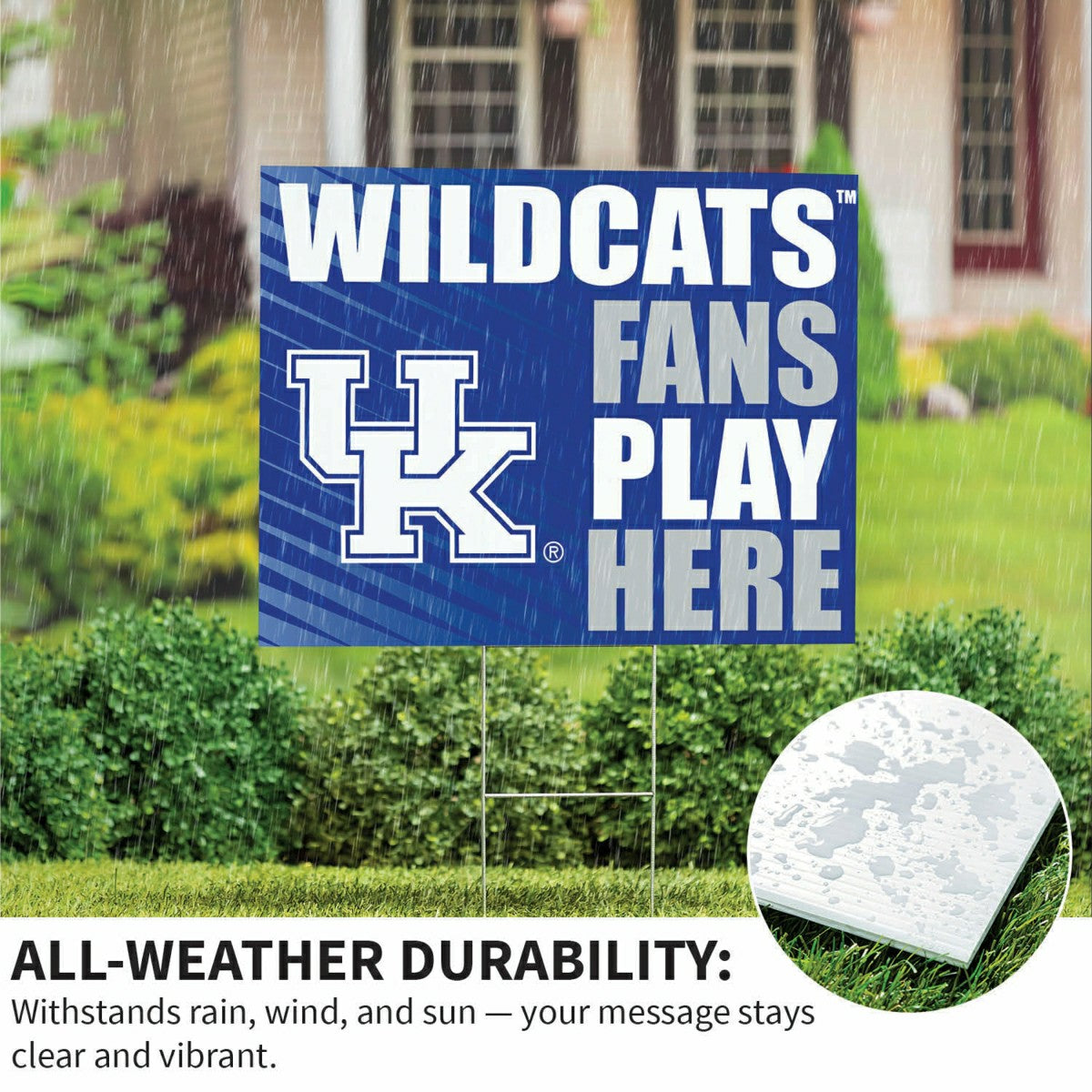 University of Kentucky Coroplast Yard Sign "Fans Play Here" - Collegiate Home