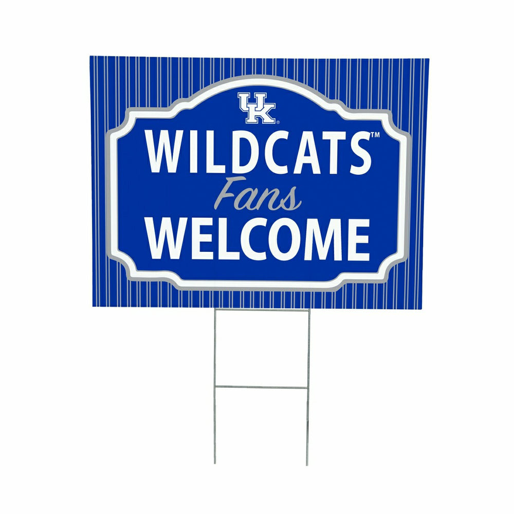 University of Kentucky Coroplast Yard Sign, "Fans Welcome" - Collegiate Home