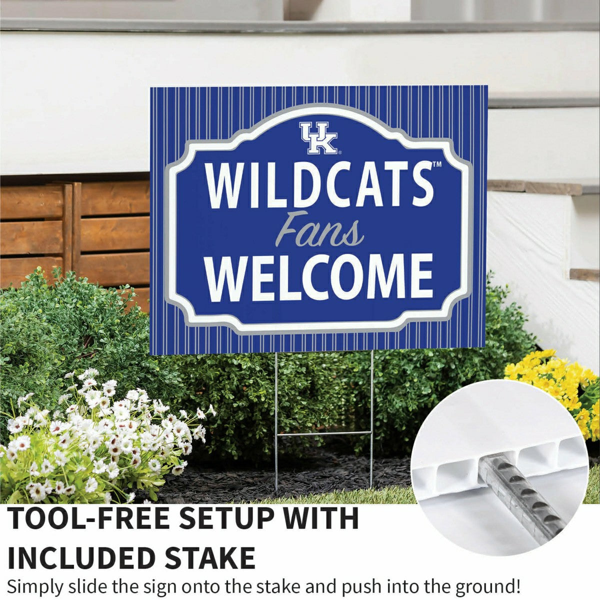 University of Kentucky Coroplast Yard Sign, "Fans Welcome" - Collegiate Home