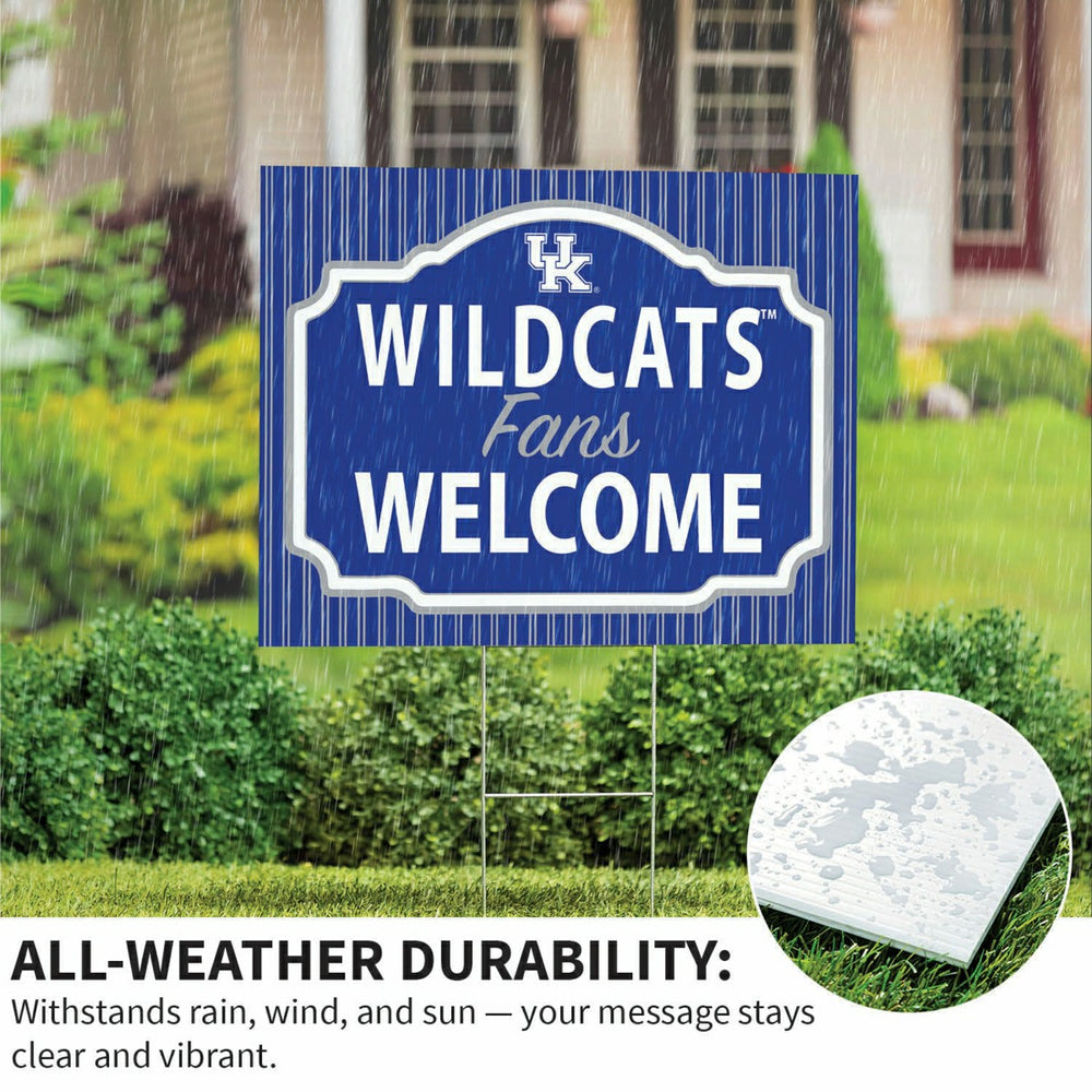 University of Kentucky Coroplast Yard Sign, "Fans Welcome" - Collegiate Home