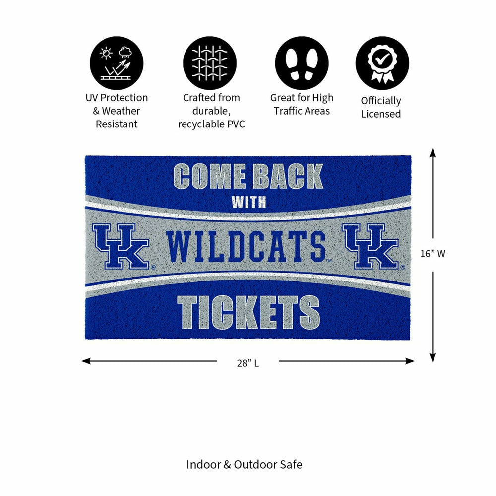 28" x 16" PVC Trapper Mat, Come Back with Tickets, University of Kentu - Collegiate