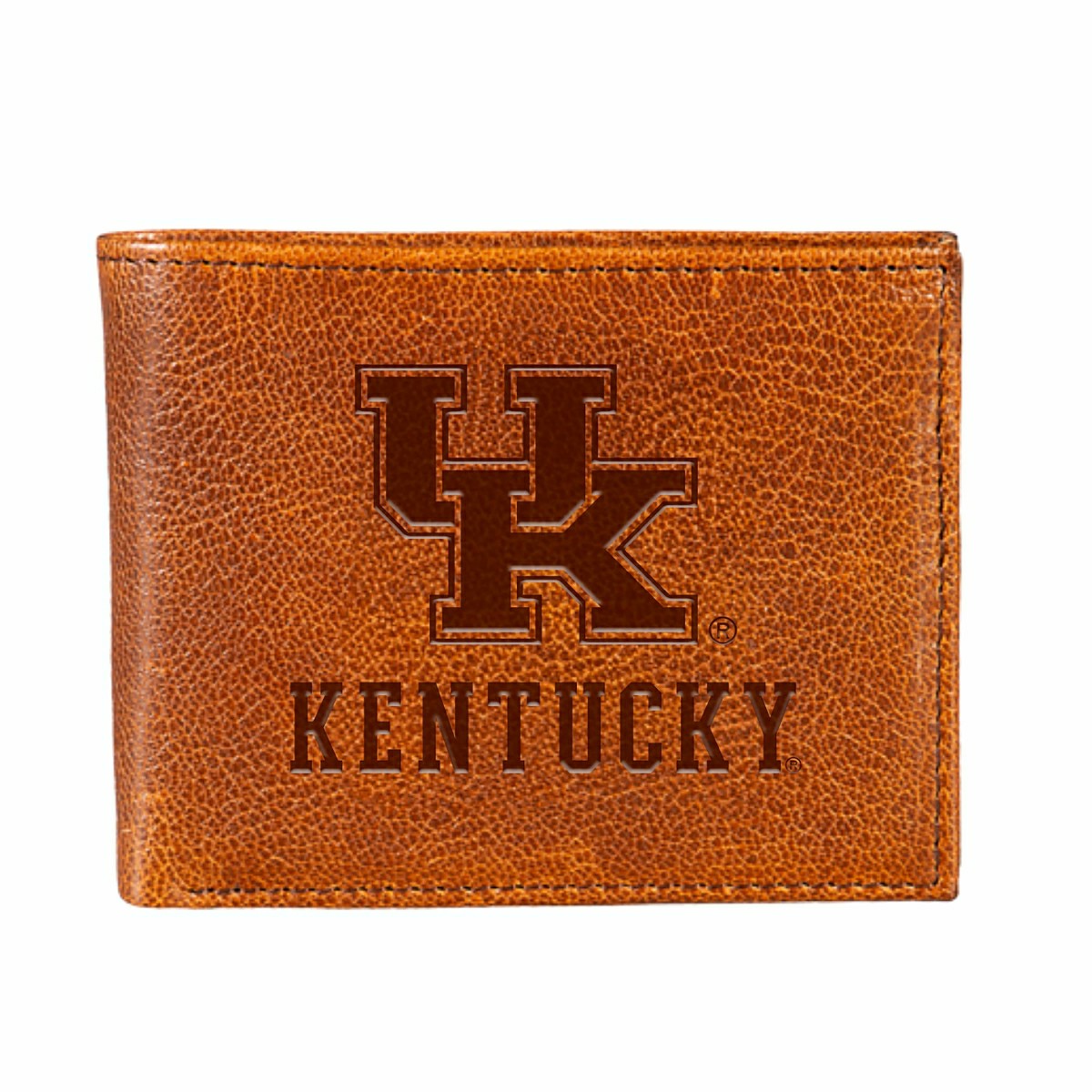 University of Kentucky, Embossed 100% Genuine Tumbled Leather Passcase - Collegiate Home