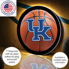 LED Wall Decor, Round, Med, Univ of Kentucky Basketball - Collegiate Home