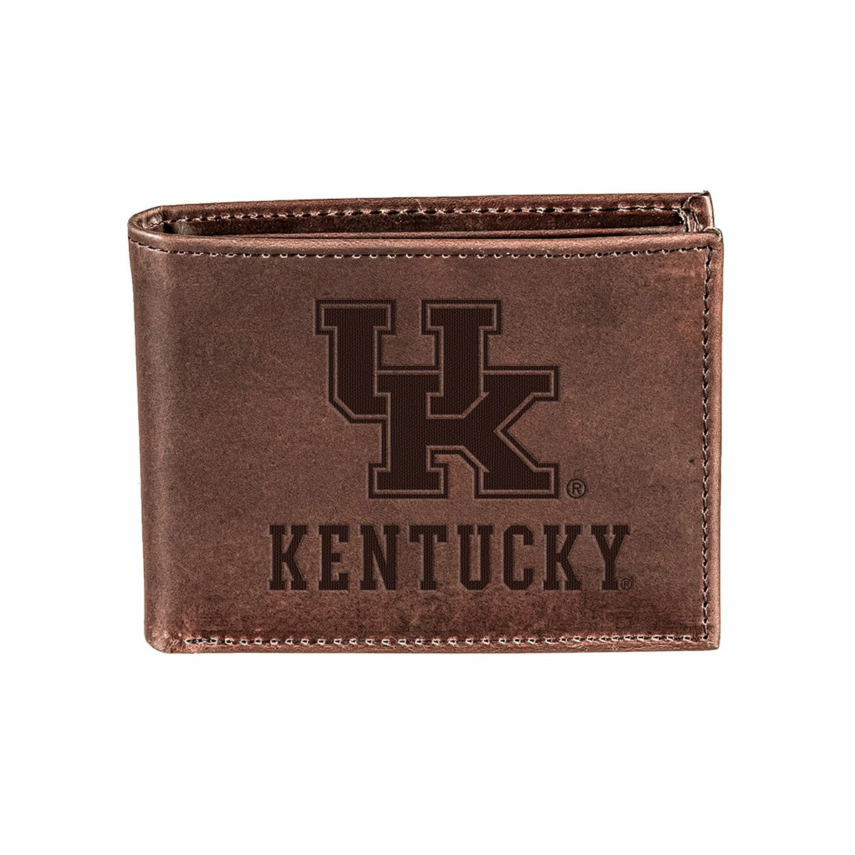 University of Kentucky, Bi-Fold Wallet, Brown, CH, 100% Genuine Leathe - Collegiate Home