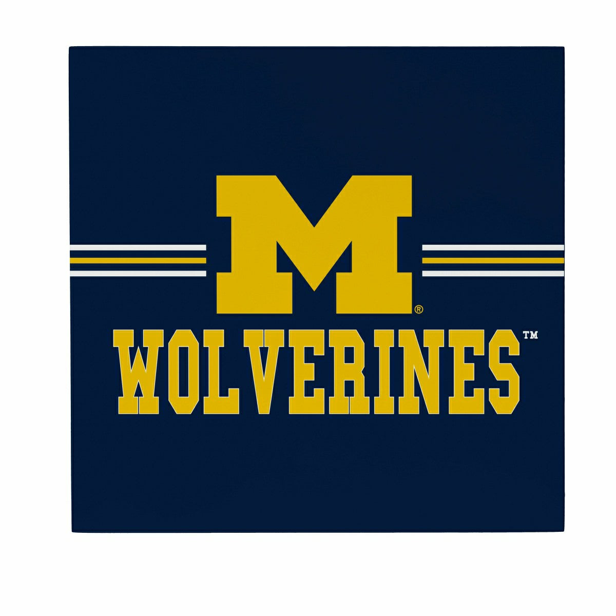 University Of Michigan Wood Wall Sign, 12x12 - Collegiate Home