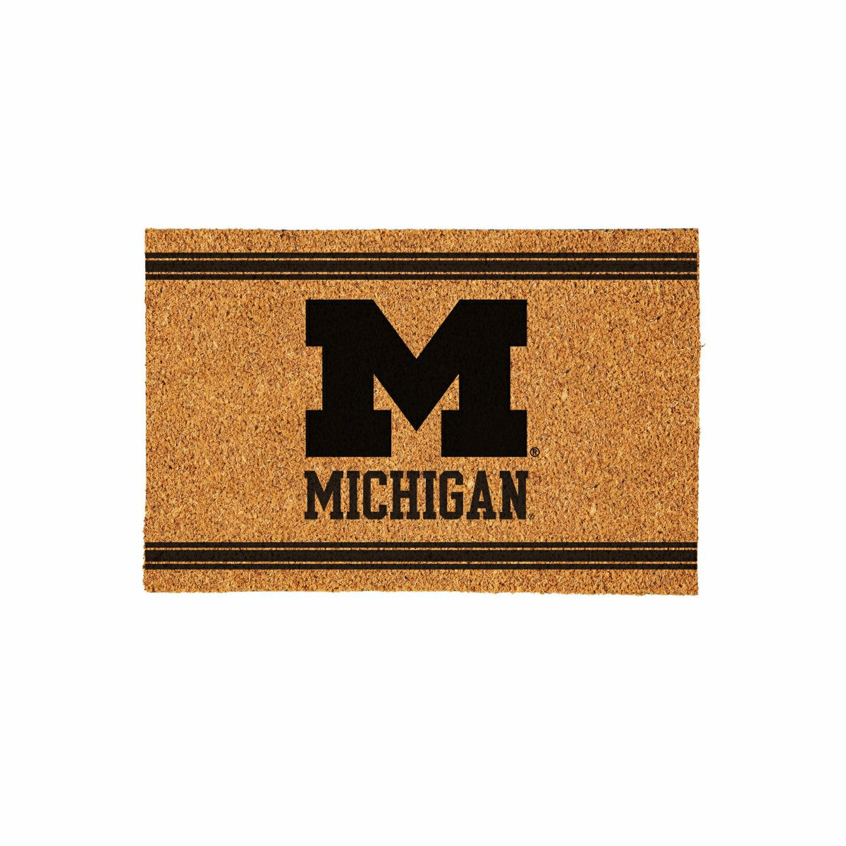 University Of Michigan Large One Color Coir Mat, 36"x24" - Collegiate