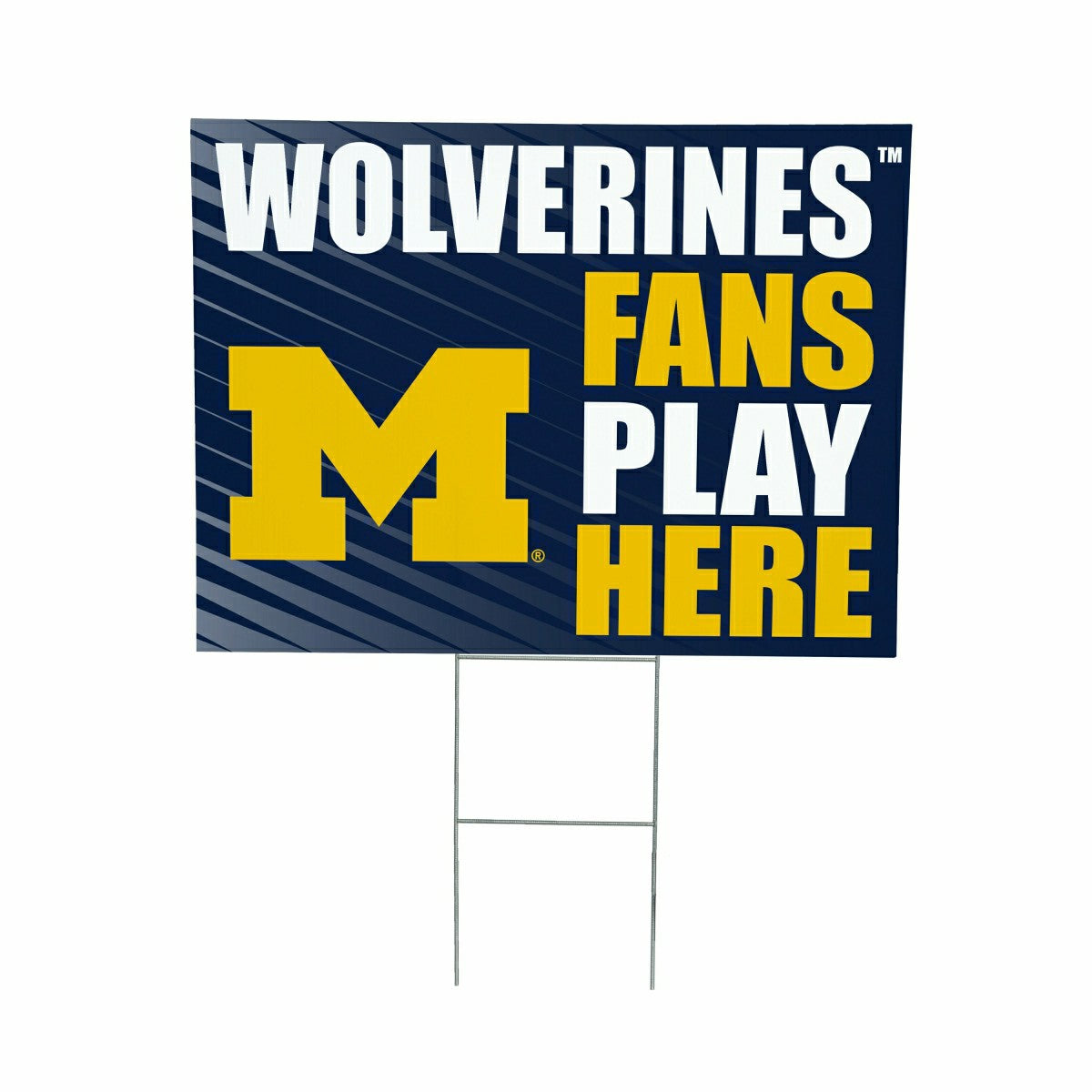 University Of Michigan Coroplast Yard Sign "Fans Play Here" - Collegiate Home