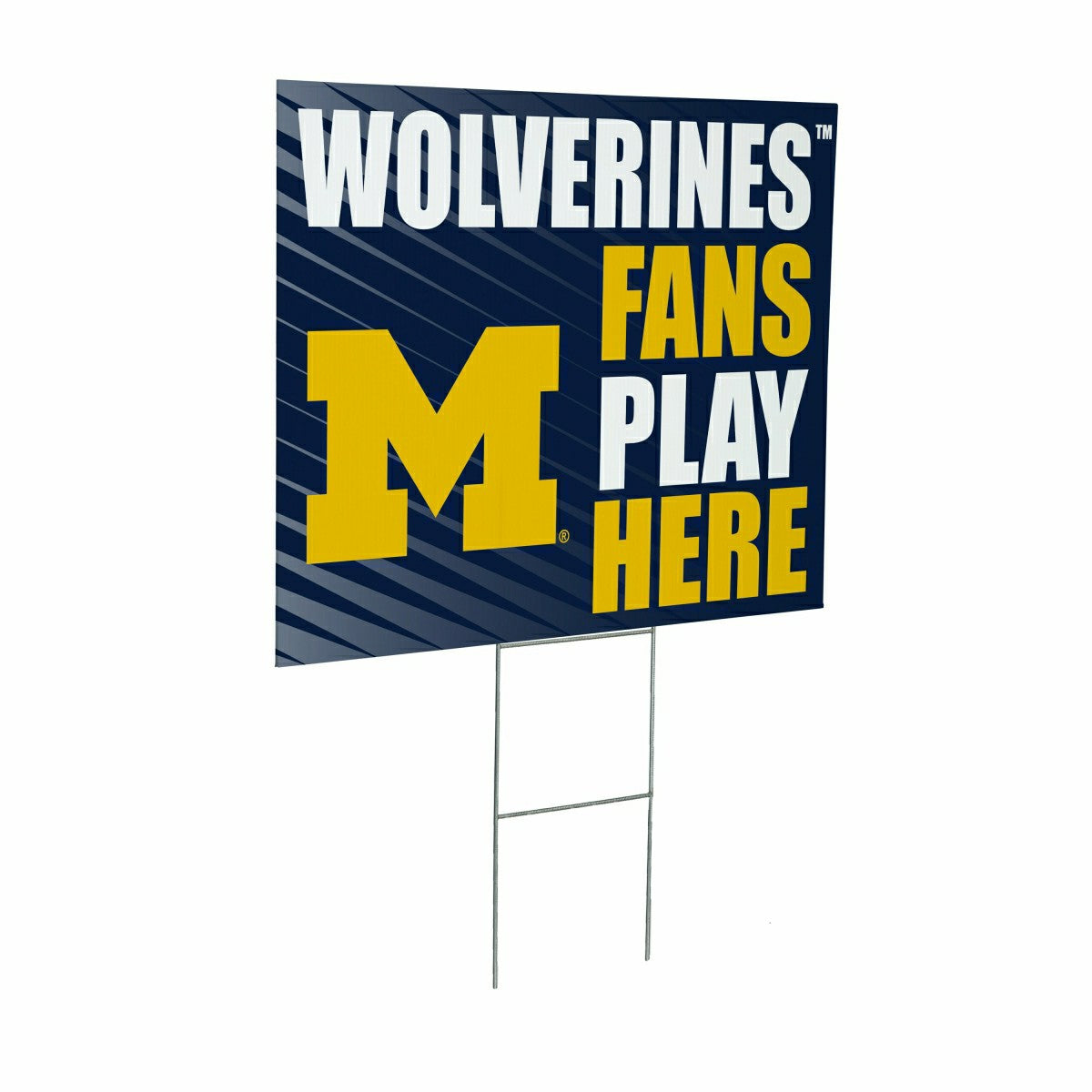 University Of Michigan Coroplast Yard Sign "Fans Play Here" - Collegiate Home