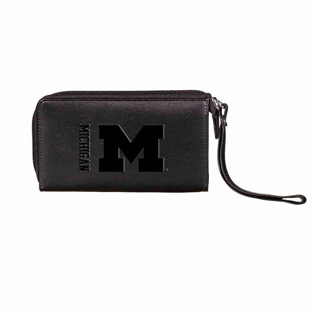 Wristlet Wallet, Black, University Of Michigan - Collegiate Home