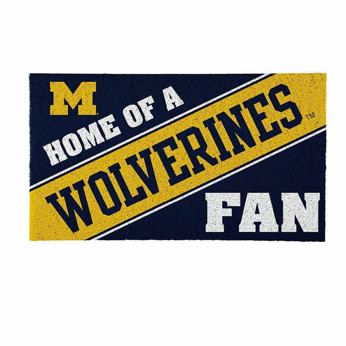University Of Michigan, PVC Mat COLOR, Home of a Fan - Collegiate