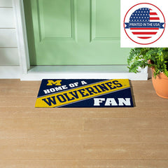 University Of Michigan, PVC Mat COLOR, Home of a Fan - Collegiate