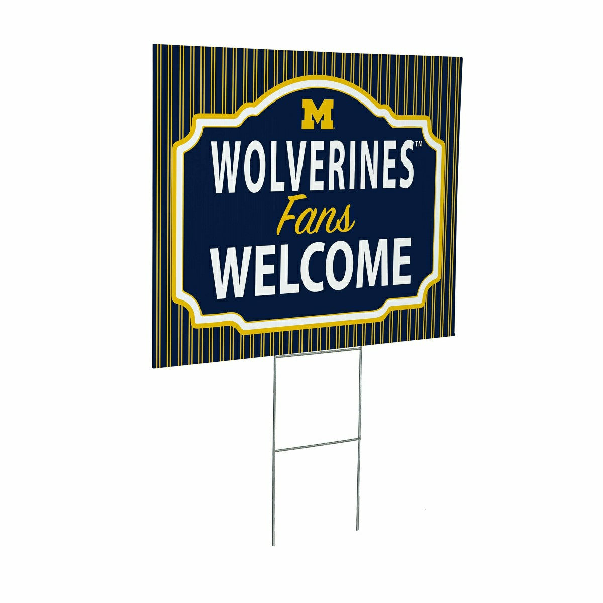 University Of Michigan Coroplast Yard Sign, "Fans Welcome" - Collegiate Home