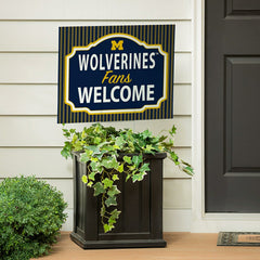 University Of Michigan Coroplast Yard Sign, "Fans Welcome" - Collegiate Home