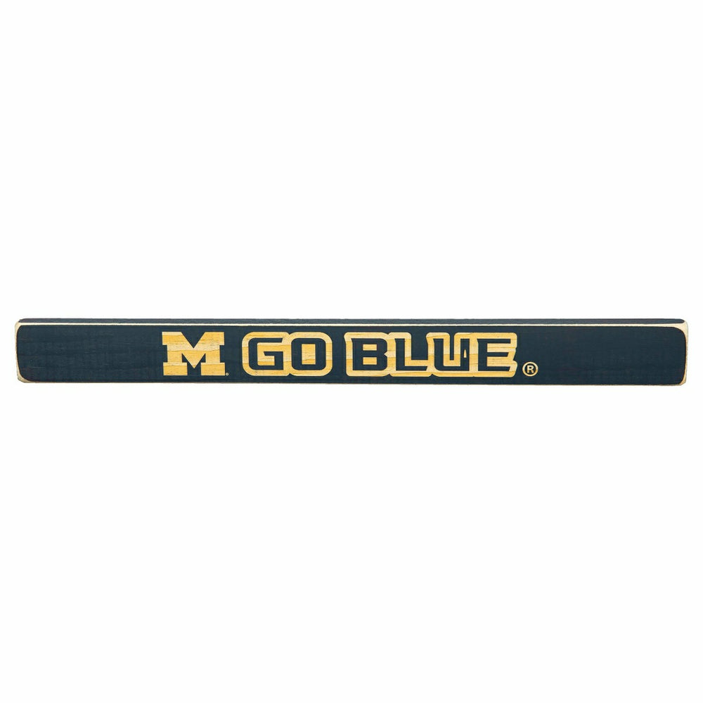 University Of Michigan Engraved Wood Sign, 1.5" x 18" - Collegiate Home