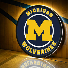 LED Wall Decor, Round, University Of Michigan - Collegiate Home