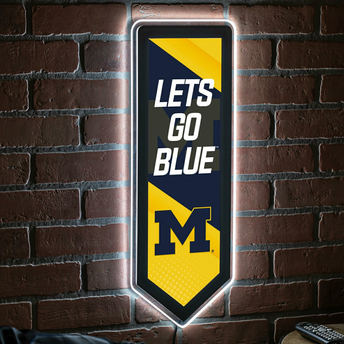 LED Wall Decor, Pennant, University Of Michigan - Collegiate Home
