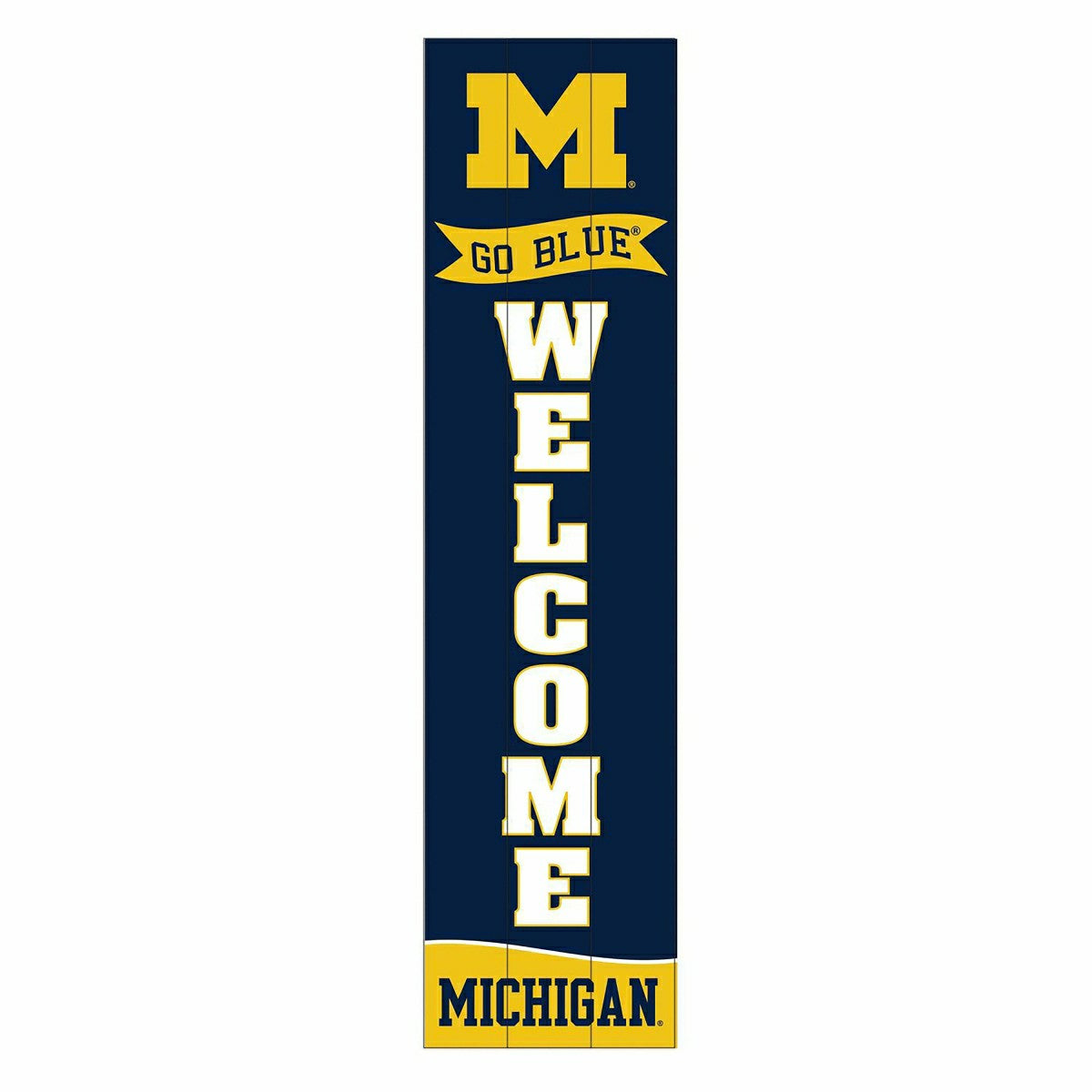 University Of Michigan Large Single Sided Leaner, 46" - Collegiate Home