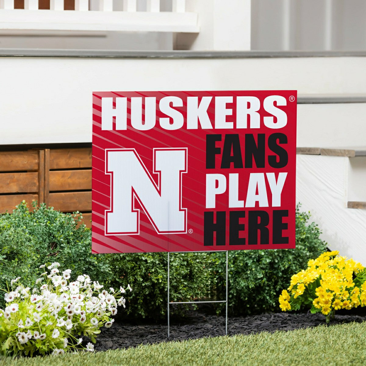 University of Nebraska Coroplast Yard Sign "Fans Play Here" - Collegiate Home