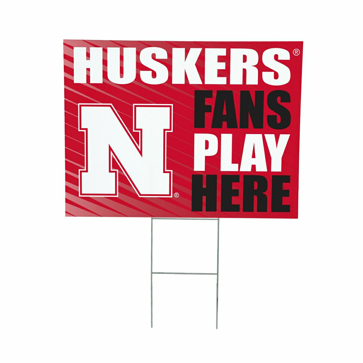 University of Nebraska Coroplast Yard Sign "Fans Play Here" - Collegiate Home