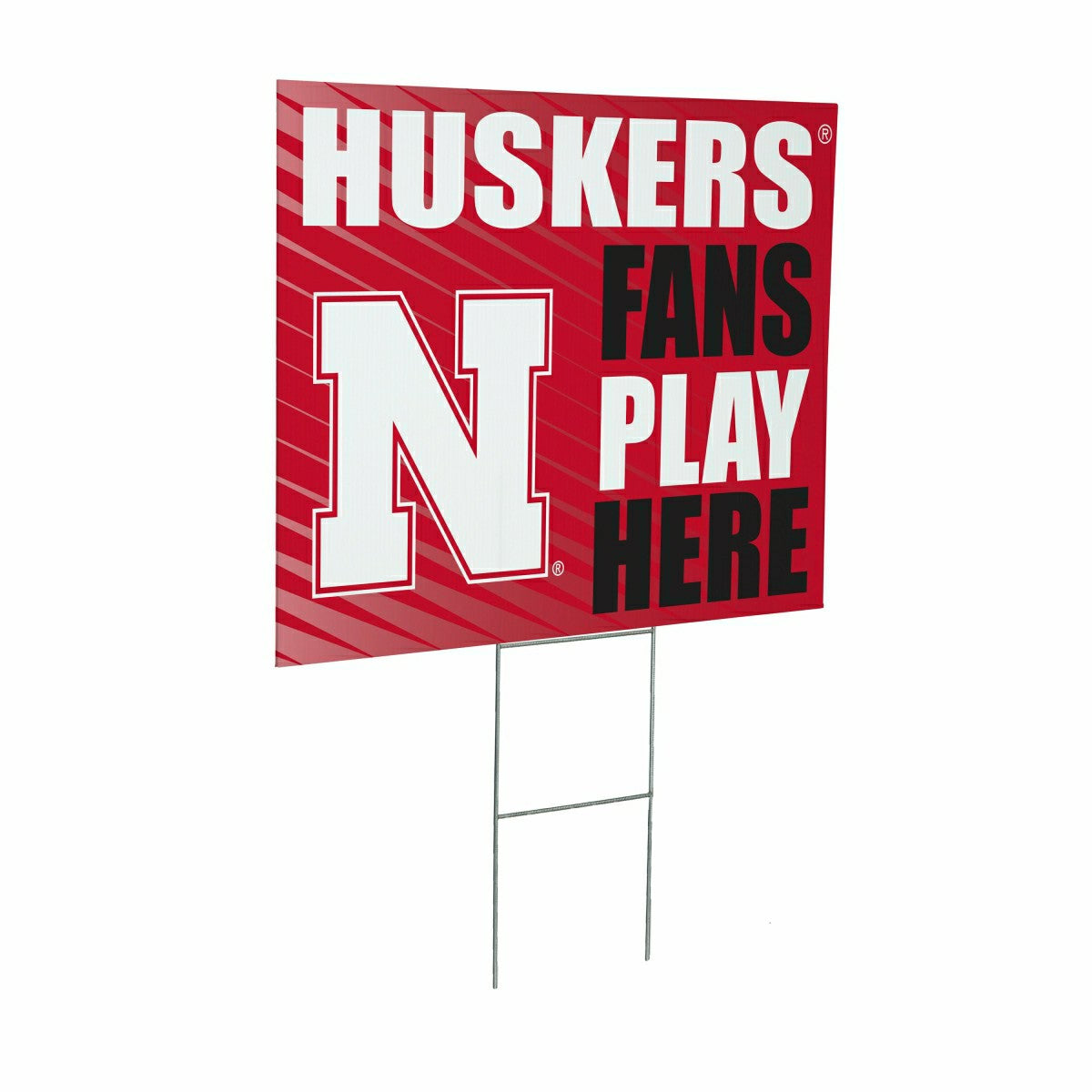 University of Nebraska Coroplast Yard Sign "Fans Play Here" - Collegiate Home