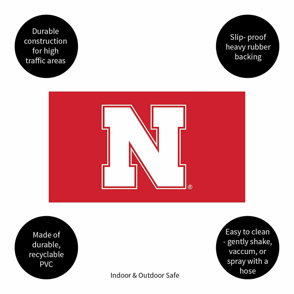 Full Color PVC Mat, 16" x 28", University of Nebraska - Collegiate