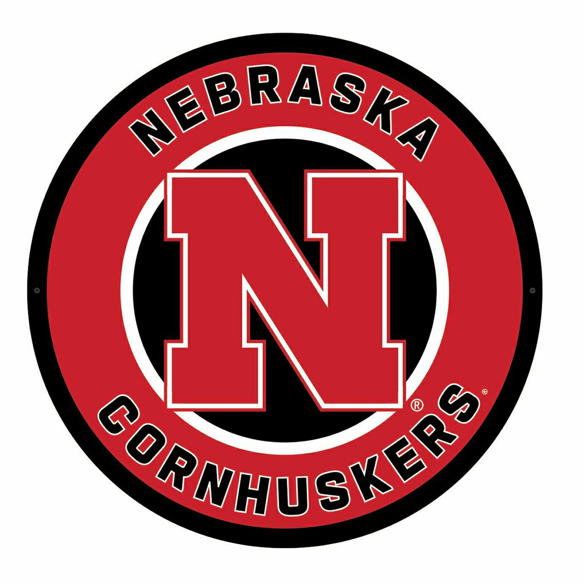 LED Wall Decor, Round, University of Nebraska - Collegiate Home