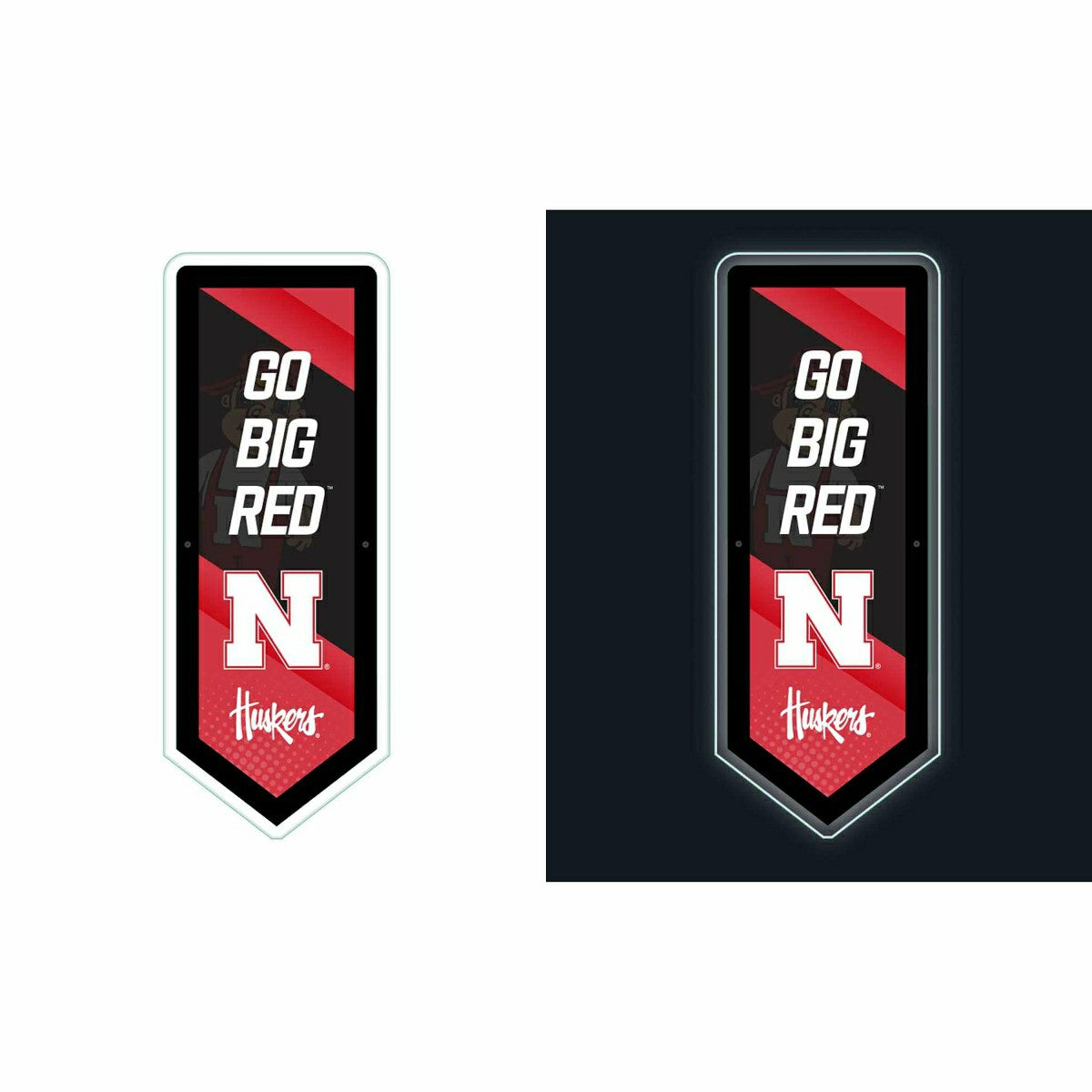 LED Wall Decor, Pennant, University of Nebraska - Collegiate Home