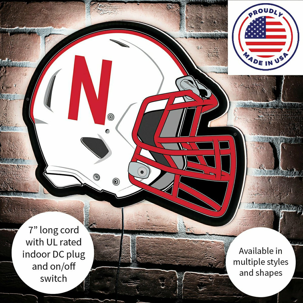 LED Wall Decor, Helmet, University of Nebraska - Collegiate Home