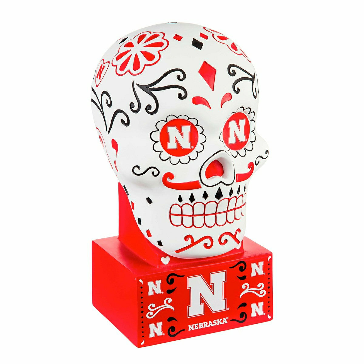 University of Nebraska, Sugar Skull Statue - Collegiate Home