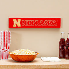 University of Nebraska Engraved Wood Sign, 3.5" x 18" - Collegiate Home