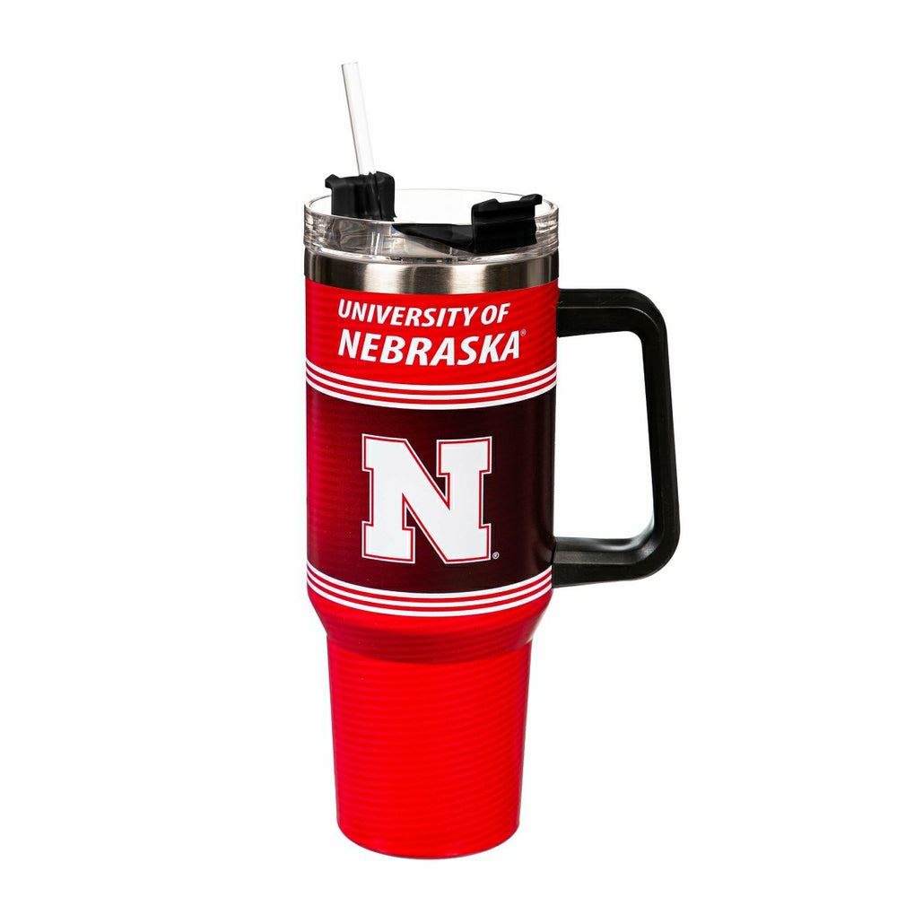 40oz Stainless Steel Canyon Cup w/ Straw, University of Nebraska - Collegiate Home