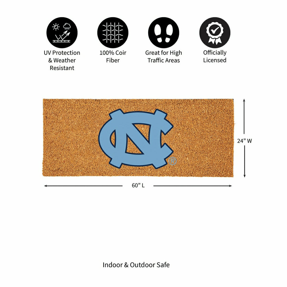 University of North Carolina Extra Large Full Color Coir Mat, 60"x24" - Collegiate