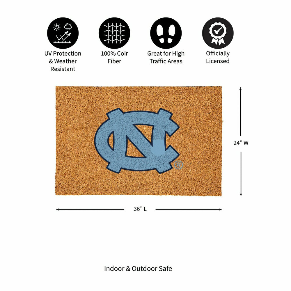 University of North Carolina Large Full Color Coir Mat, 36"x24" - Collegiate