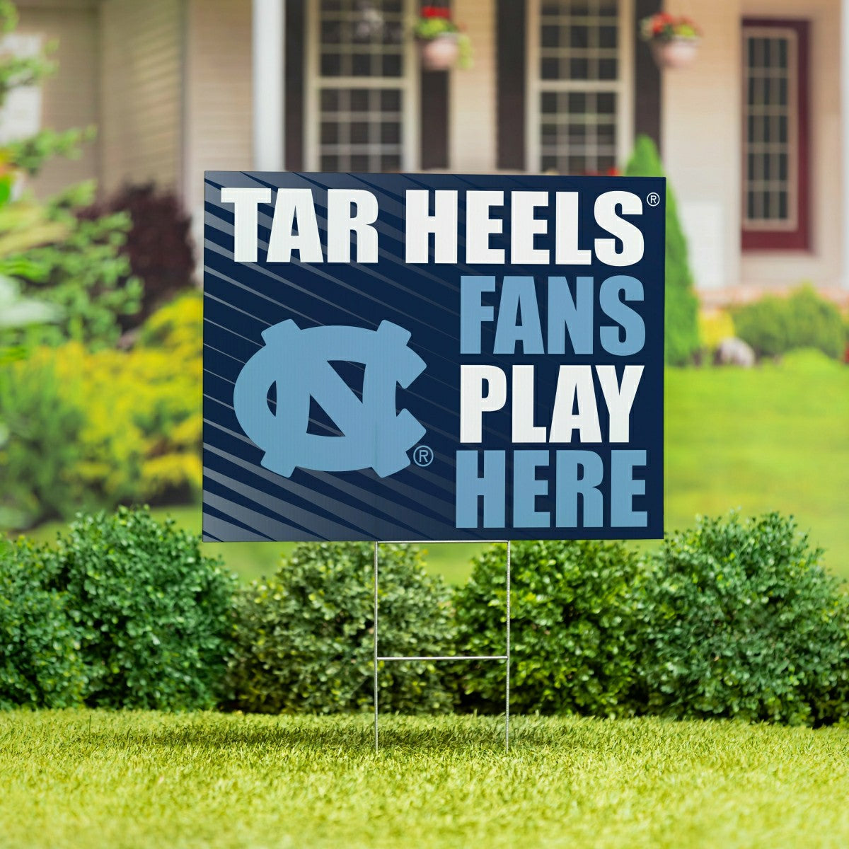University of North Carolina Coroplast Yard Sign "Fans Play Here" - Collegiate Home