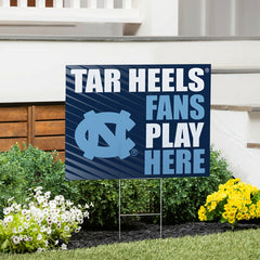 University of North Carolina Coroplast Yard Sign "Fans Play Here" - Collegiate Home