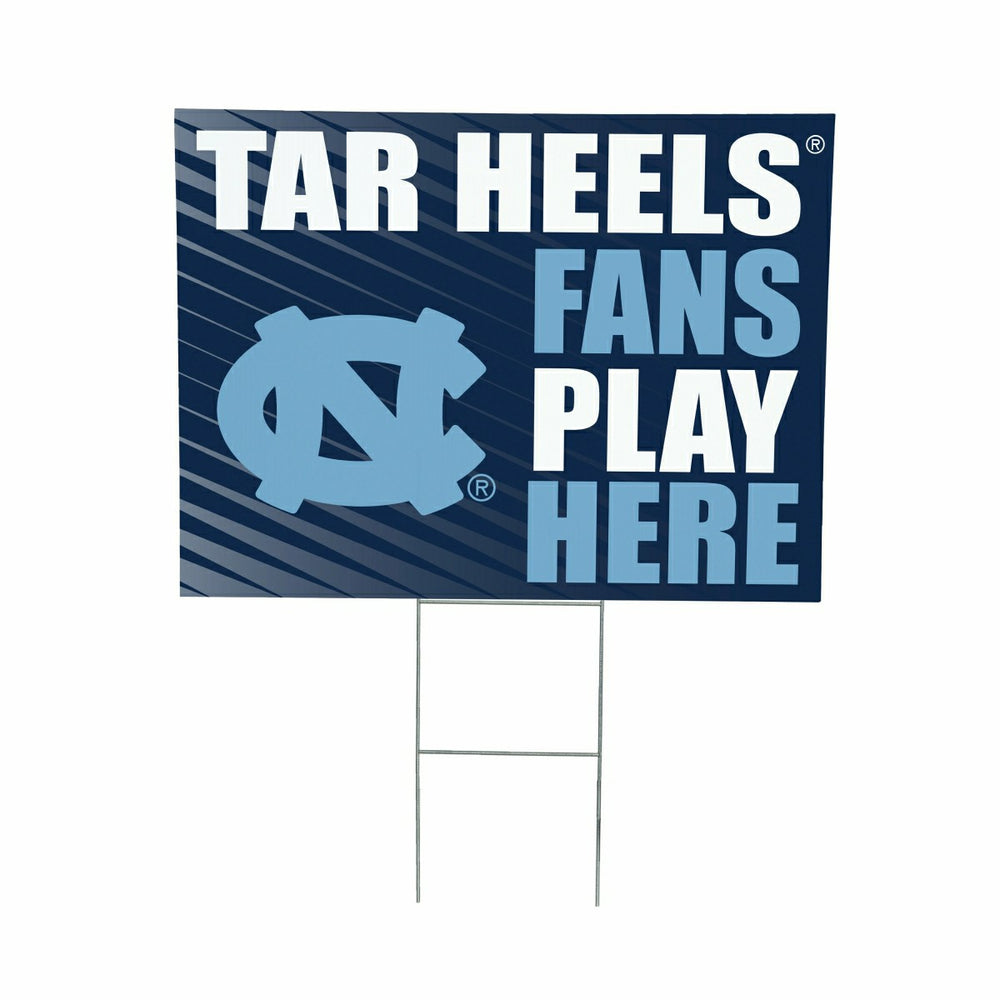 University of North Carolina Coroplast Yard Sign "Fans Play Here" - Collegiate Home