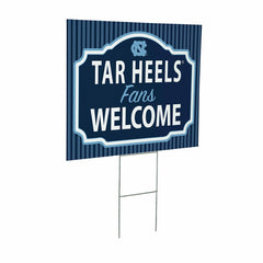 University of North Carolina Coroplast Yard Sign, "Fans Welcome" - Collegiate Home