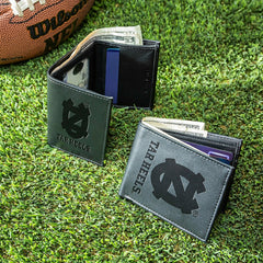 University of North Carolina, Bi-Fold and Tri-Fold Wallet Gift Set, Bl - Collegiate Home