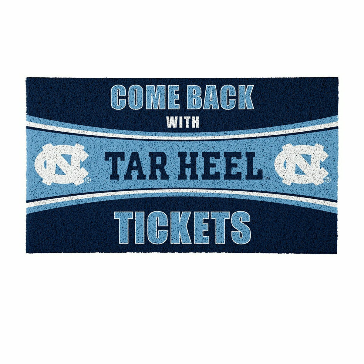 28" x 16" PVC Trapper Mat, Come Back with Tickets, University of North - Collegiate