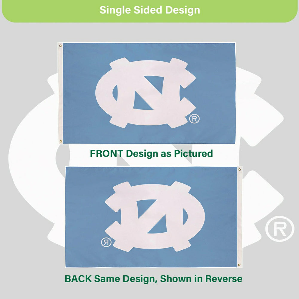 University of North Carolina Single Sided Flag w/ 2 Grommets, 3'x5' - Collegiate Home