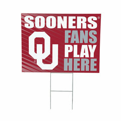 University of Oklahoma Coroplast Yard Sign "Fans Play Here" - Collegiate Home