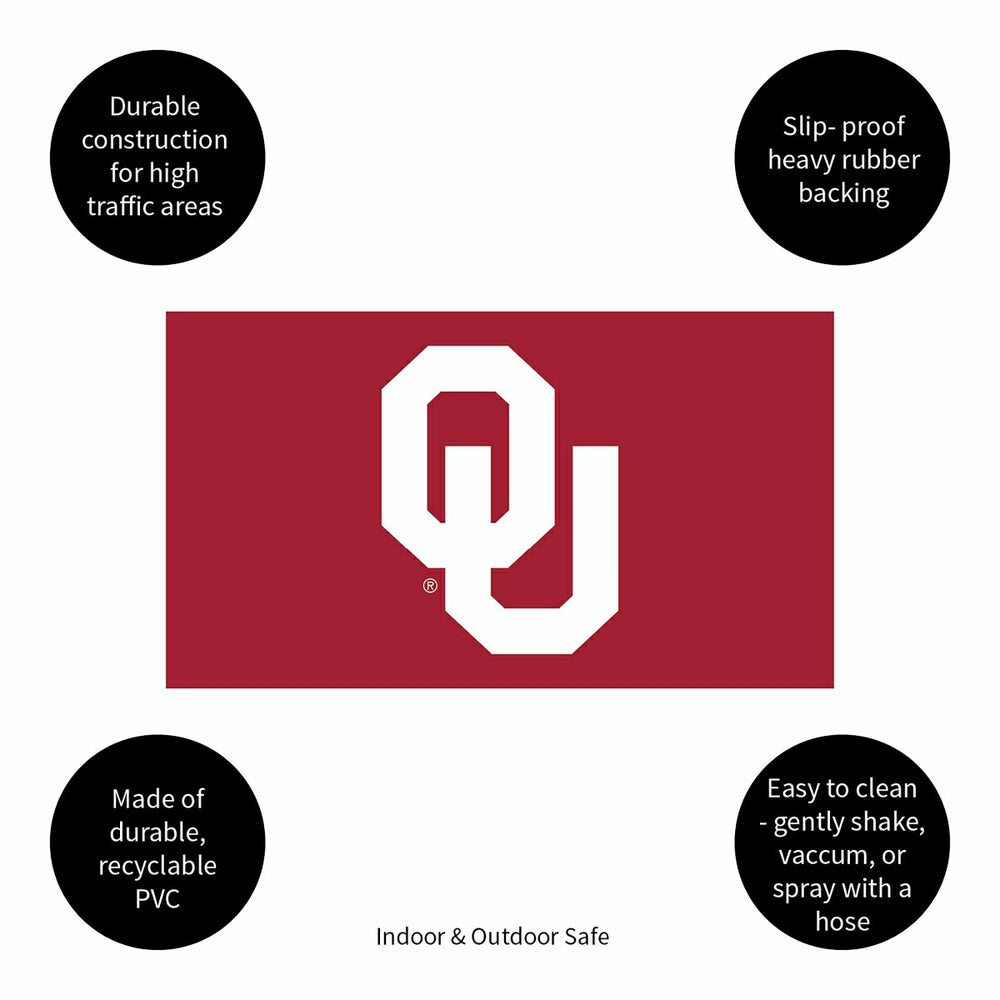 Full Color PVC Mat, 16" x 28", University of Oklahoma - Collegiate