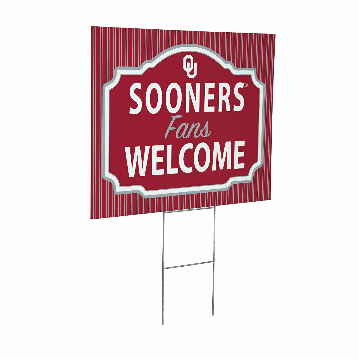 University of Oklahoma Coroplast Yard Sign, "Fans Welcome" - Collegiate Home