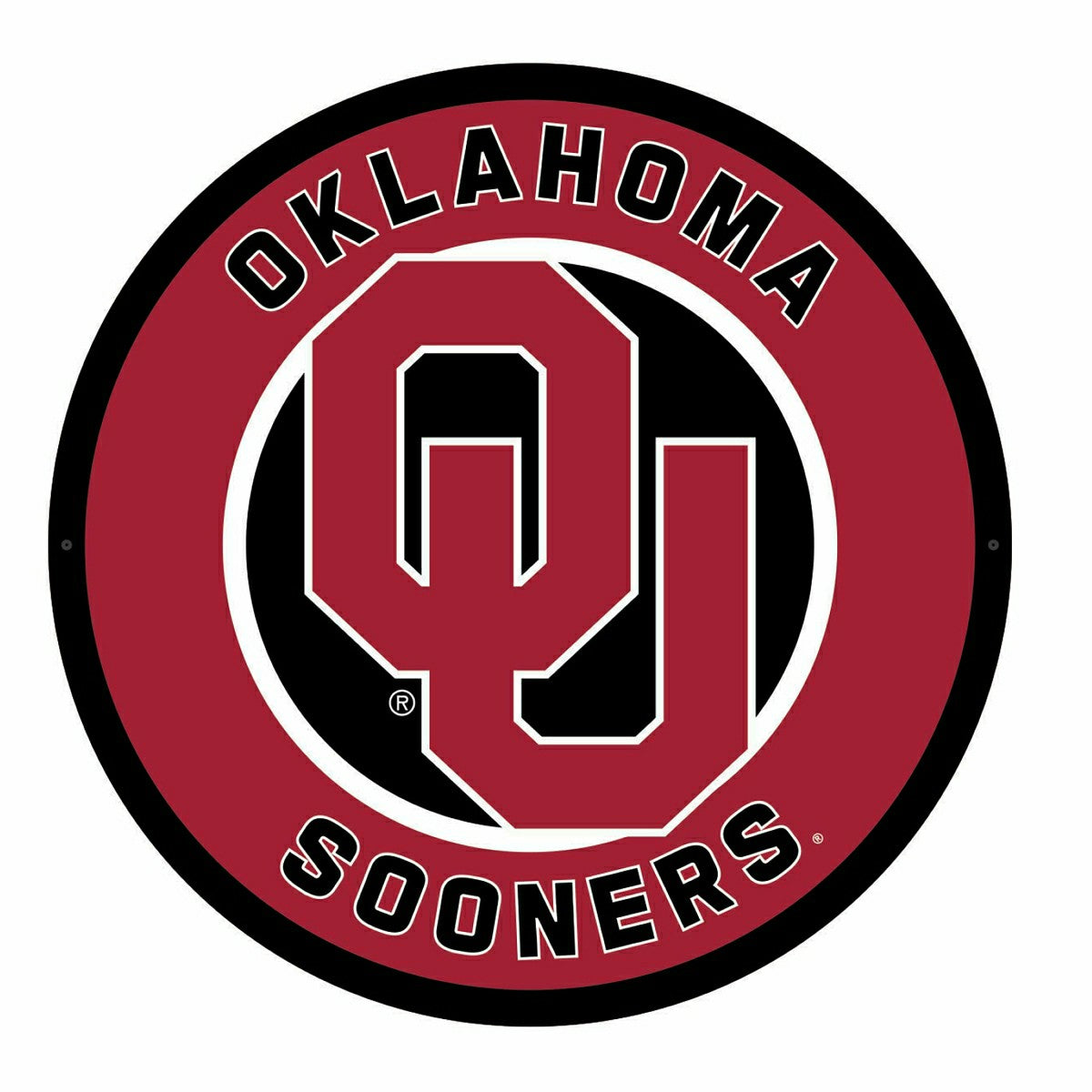 LED Wall Decor, Round, University of Oklahoma - Collegiate Home