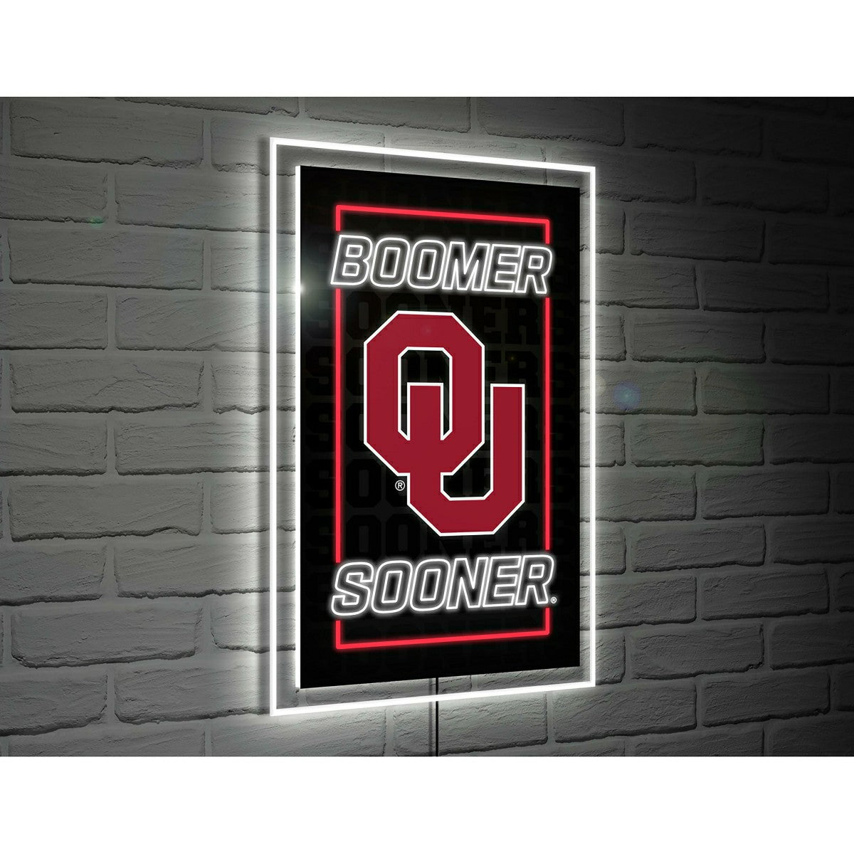 University of Oklahoma College Rectangle Neolite LED Decor - Collegiate Home