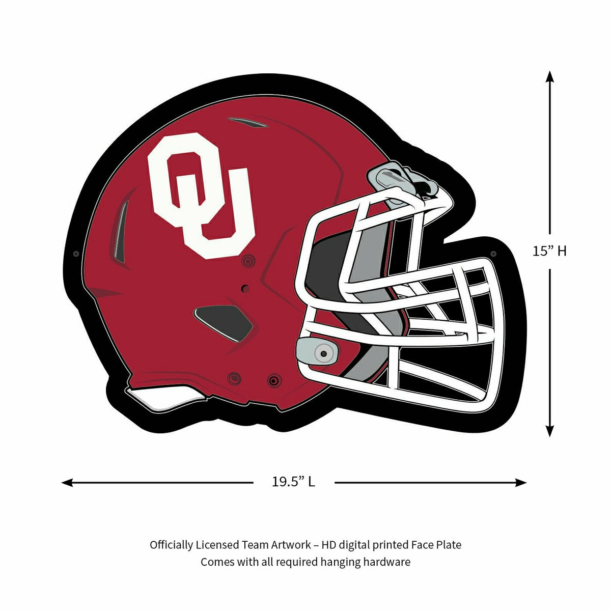 LED Wall Decor, Helmet, University of Oklahoma - Collegiate Home