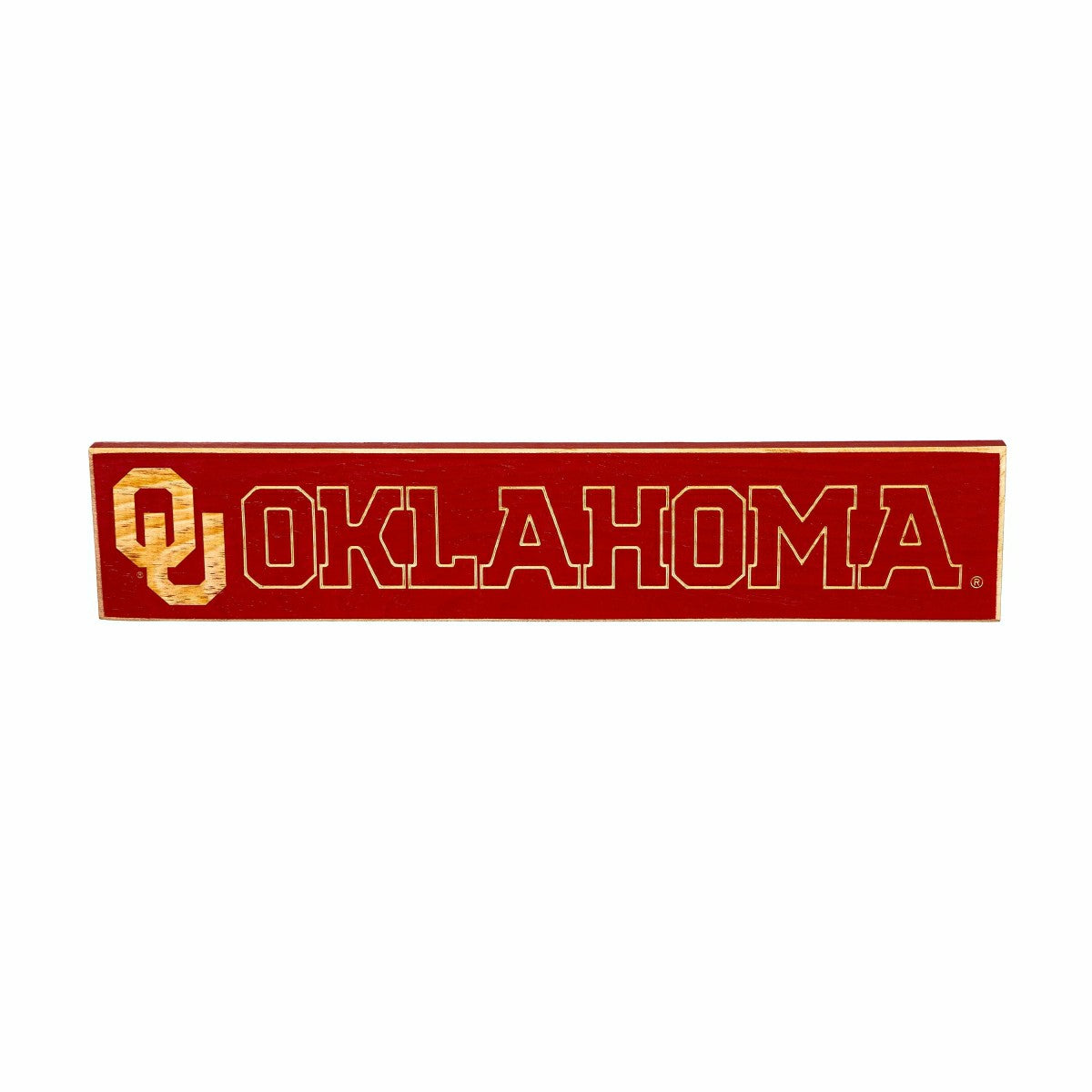 University of Oklahoma Engraved Wood Sign, 3.5" x 18" - Collegiate Home