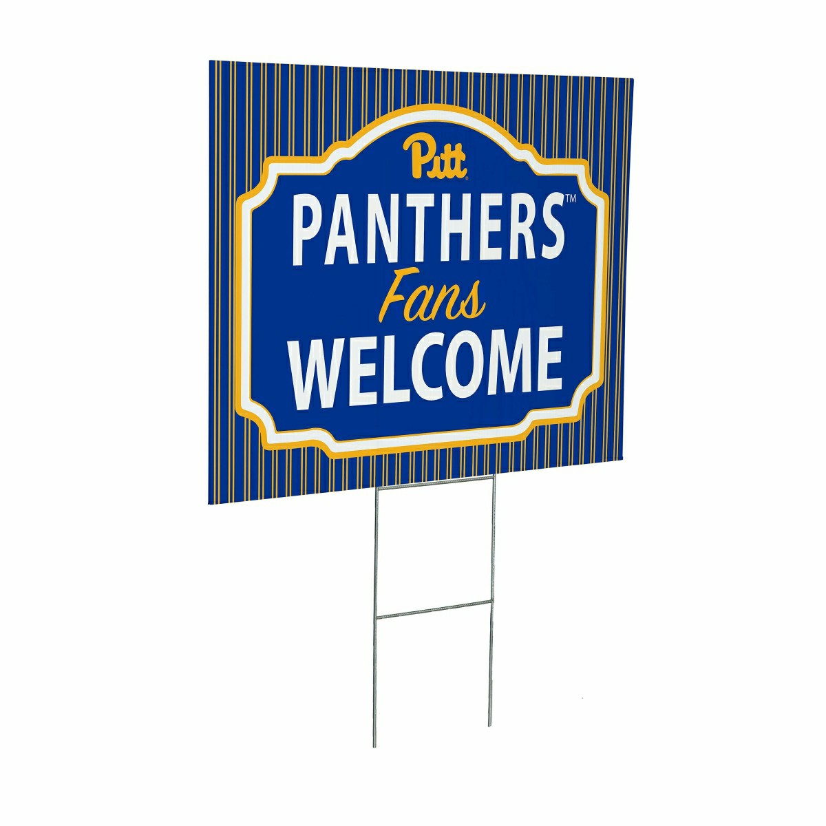University of Pittsburgh Coroplast Yard Sign, "Fans Welcome" - Collegiate Home