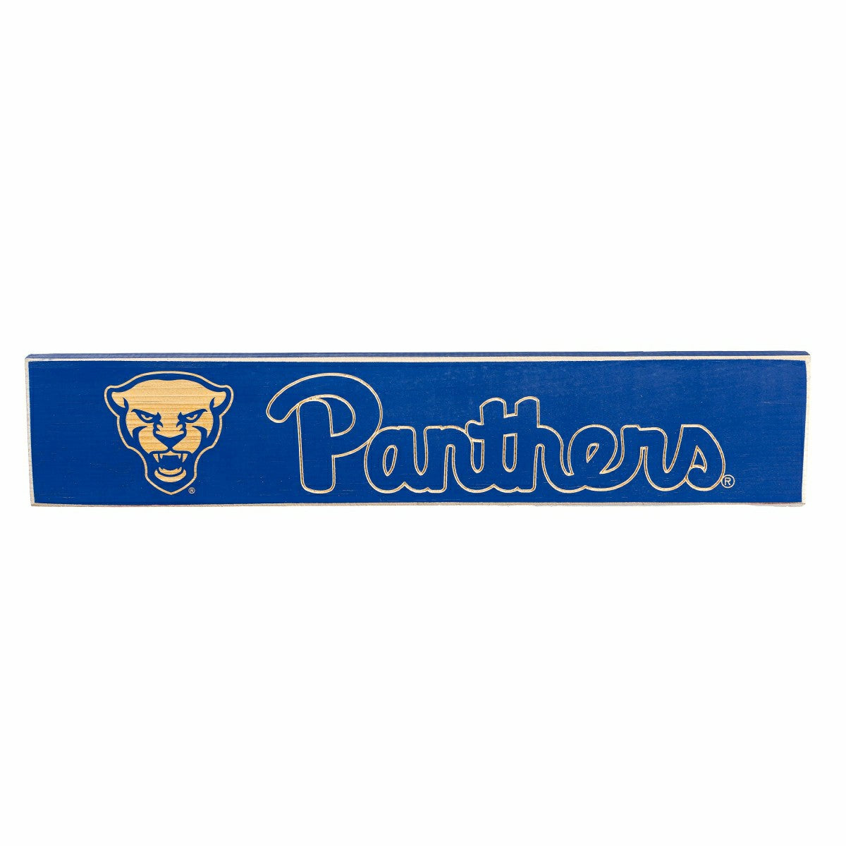 University of Pittsburgh Engraved Wood Sign, 3.5" x 18" - Collegiate Home